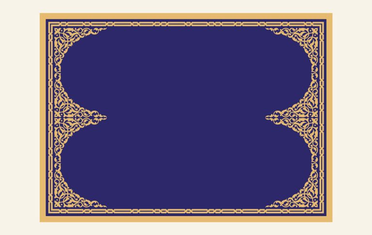 حاشیه و لچک اسلیمی