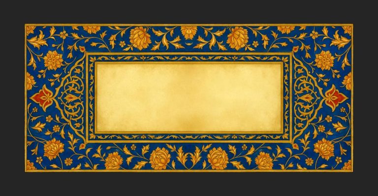 کادر گلدار نگارگری ایرانی