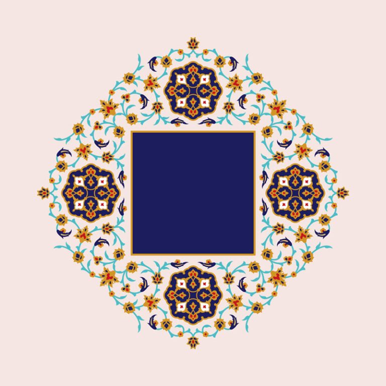 حاشیه اسلیمی مربع