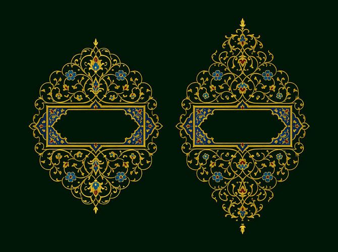 کادر گلدار اسلیمی سنتی