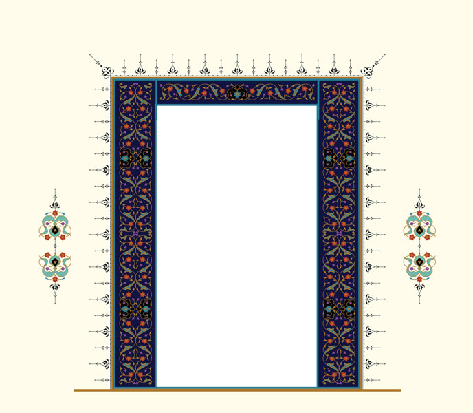 طرح قاب تذهیب سنتی