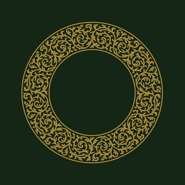 حاشیه دایره نقش گیاهی