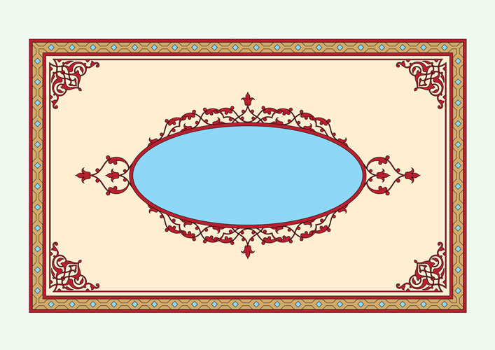 نقش سنتی قاب آینه