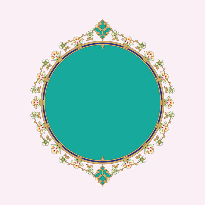 ترنج دایره گلدار