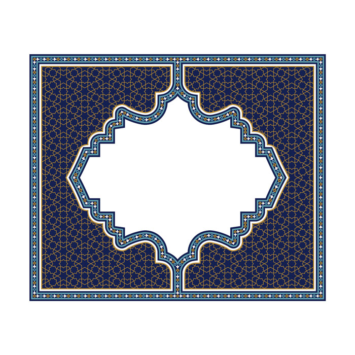 کادر سنتی همراه با نقوش هندسی